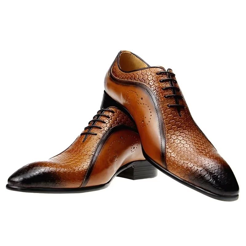 Ανδρικά Επίσημα Παπούτσια Classy Wedding Brogues - Καφέ