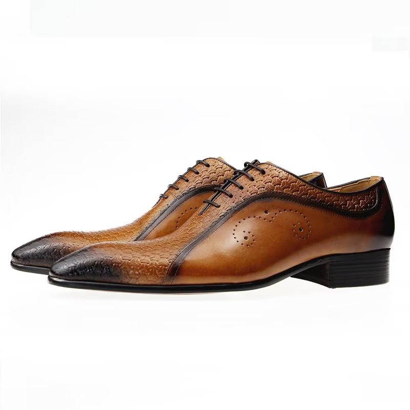 Ανδρικά Επίσημα Παπούτσια Classy Wedding Brogues - Καφέ