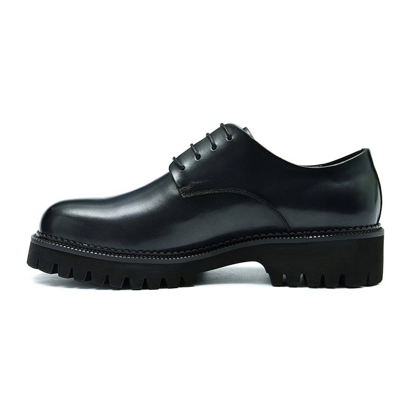 Ανδρικά Επίσημα Παπούτσια Cow Leather Lace Up Brogues - Μαύρο 