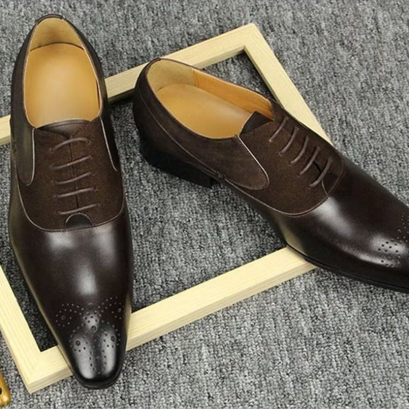 Ανδρικά Επίσημα Παπούτσια Deluxe Nuptial Oxford Modishopulence Brogue - Καφές