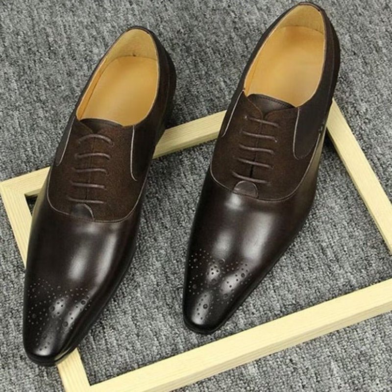 Ανδρικά Επίσημα Παπούτσια Deluxe Nuptial Oxford Modishopulence Brogue - Καφές