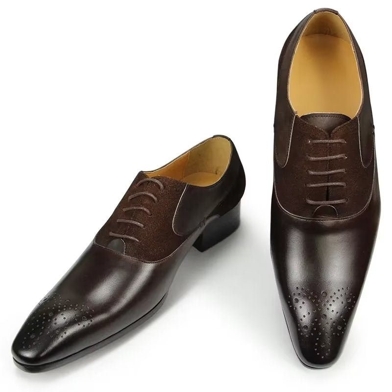 Ανδρικά Επίσημα Παπούτσια Deluxe Nuptial Oxford Modishopulence Brogue - Καφές