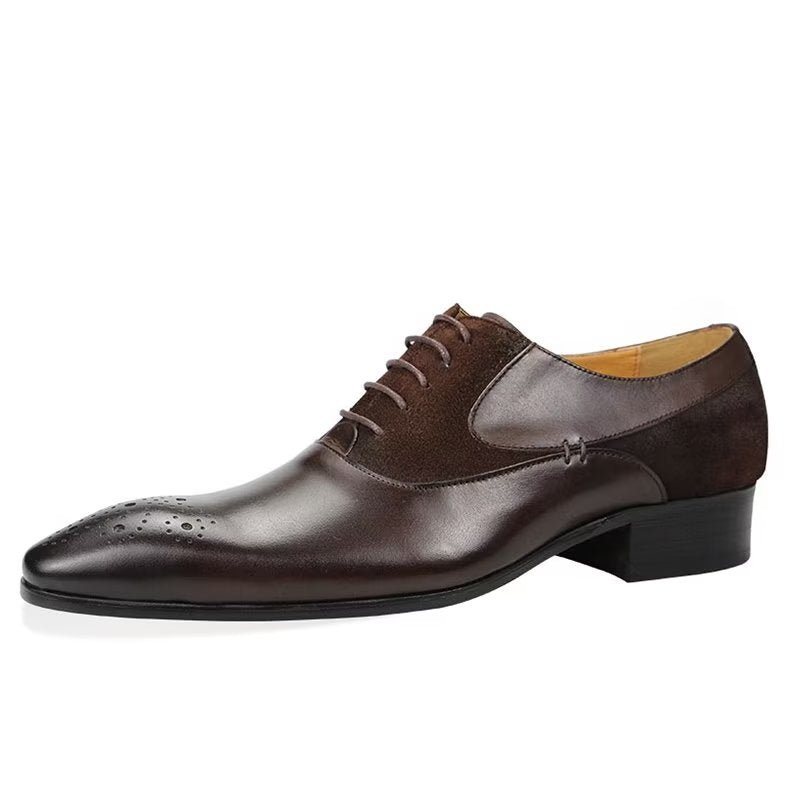 Ανδρικά Επίσημα Παπούτσια Deluxe Nuptial Oxford Modishopulence Brogue - Καφές