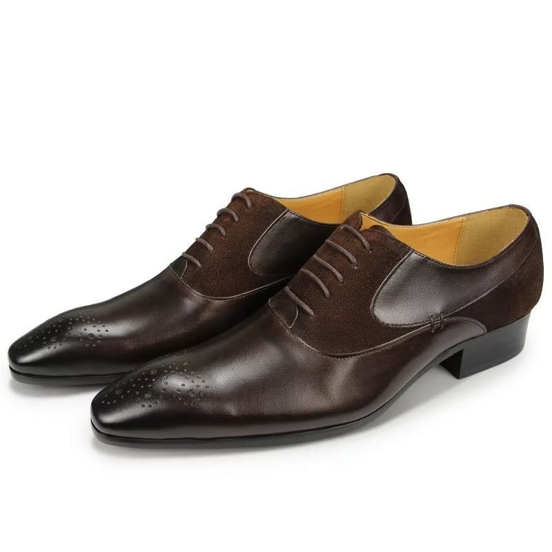 Ανδρικά Επίσημα Παπούτσια Deluxe Nuptial Oxford Modishopulence Brogue - Καφές