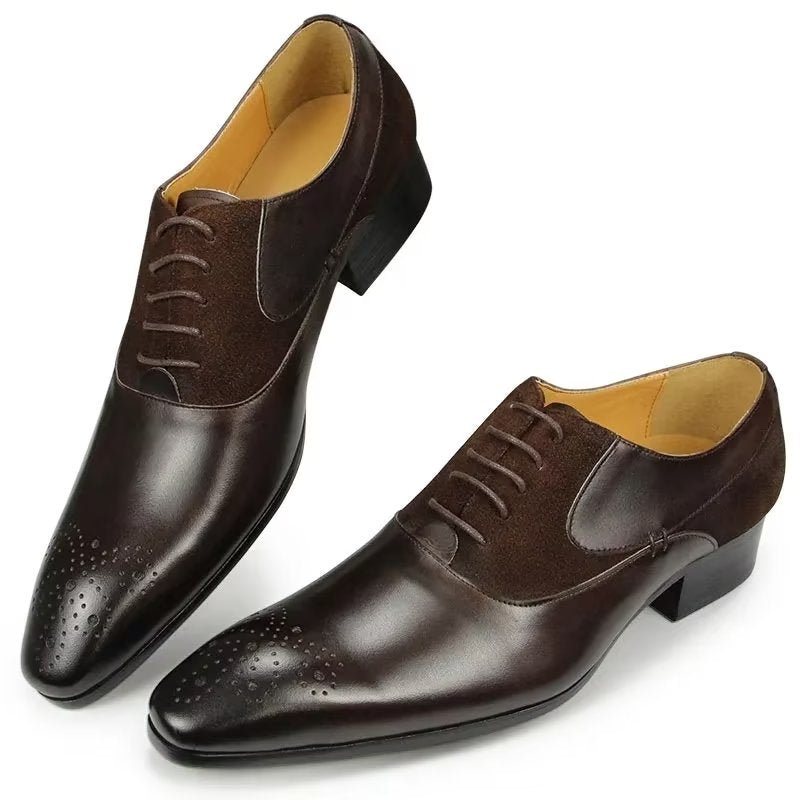 Ανδρικά Επίσημα Παπούτσια Deluxe Nuptial Oxford Modishopulence Brogue - Καφές