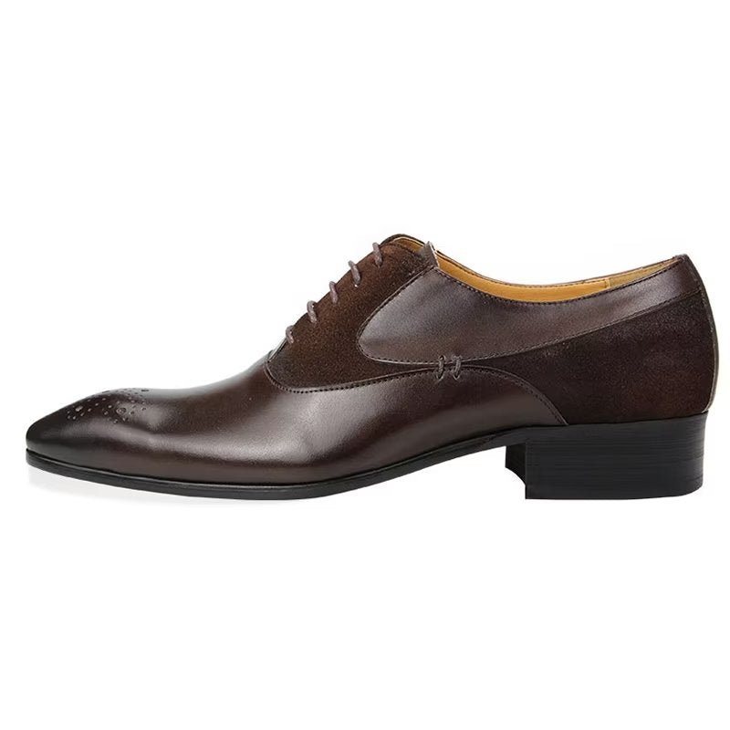 Ανδρικά Επίσημα Παπούτσια Deluxe Nuptial Oxford Modishopulence Brogue - Καφές