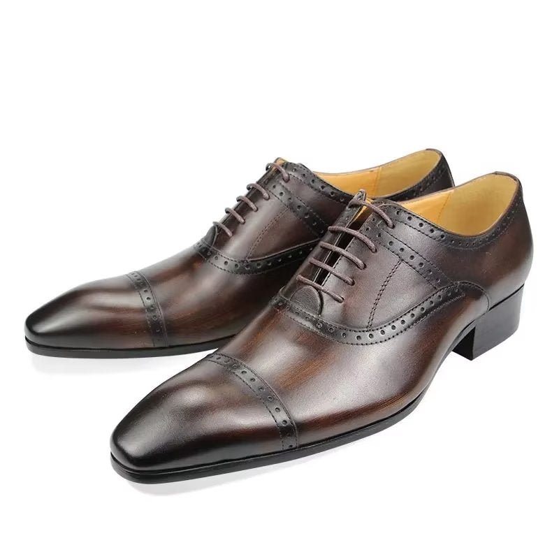 Ανδρικά Επίσημα Παπούτσια Deluxe Oxford Lavishnuptial Brogues - Καφές