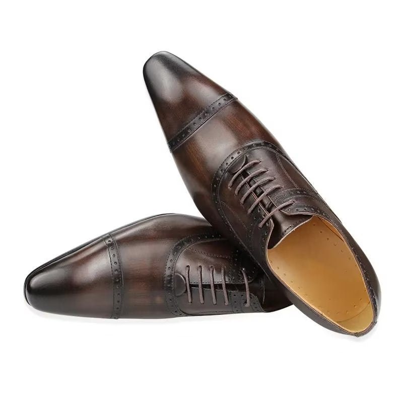 Ανδρικά Επίσημα Παπούτσια Deluxe Oxford Lavishnuptial Brogues - Καφές