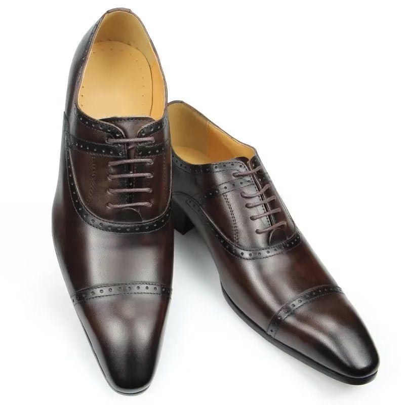 Ανδρικά Επίσημα Παπούτσια Deluxe Oxford Lavishnuptial Brogues - Καφές