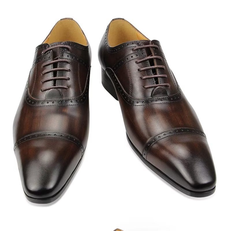 Ανδρικά Επίσημα Παπούτσια Deluxe Oxford Lavishnuptial Brogues - Καφές