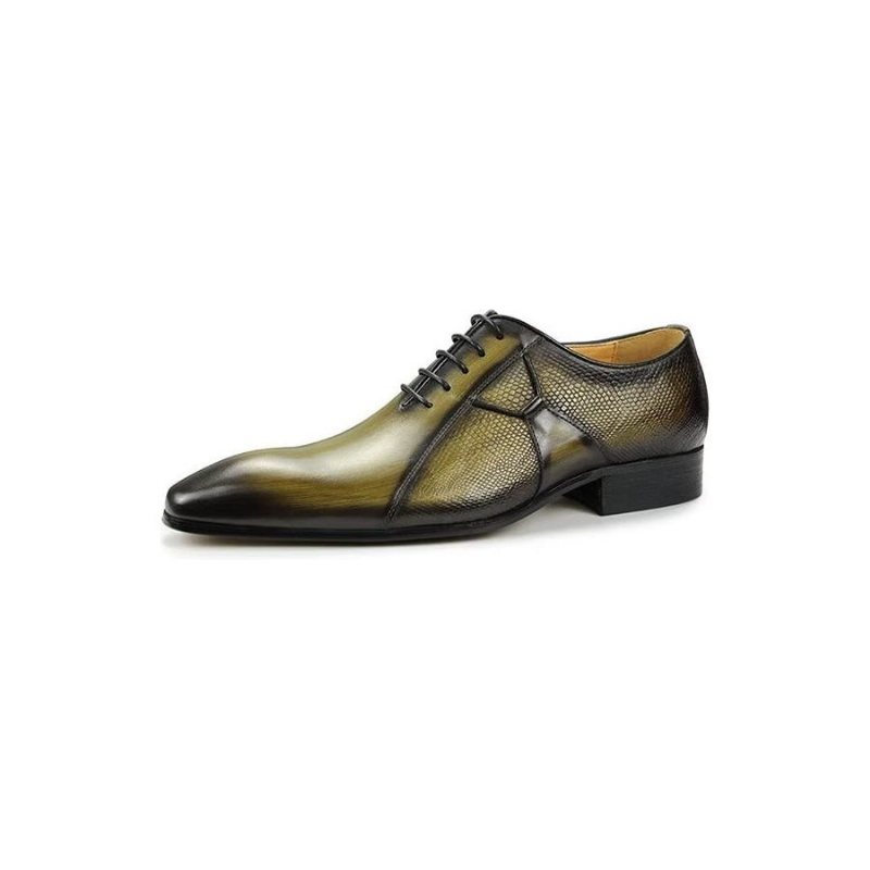 Ανδρικά Επίσημα Παπούτσια Deluxe Δερμάτινα Chicopulent Nuptial Brogues - Πράσινος