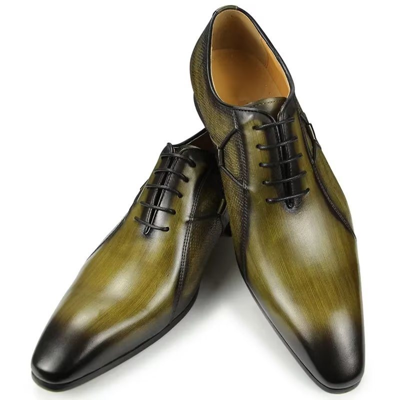 Ανδρικά Επίσημα Παπούτσια Deluxe Δερμάτινα Chicopulent Nuptial Brogues - Πράσινος