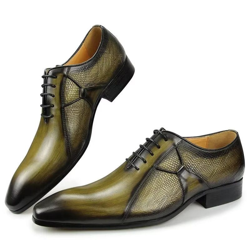 Ανδρικά Επίσημα Παπούτσια Deluxe Δερμάτινα Chicopulent Nuptial Brogues - Πράσινος