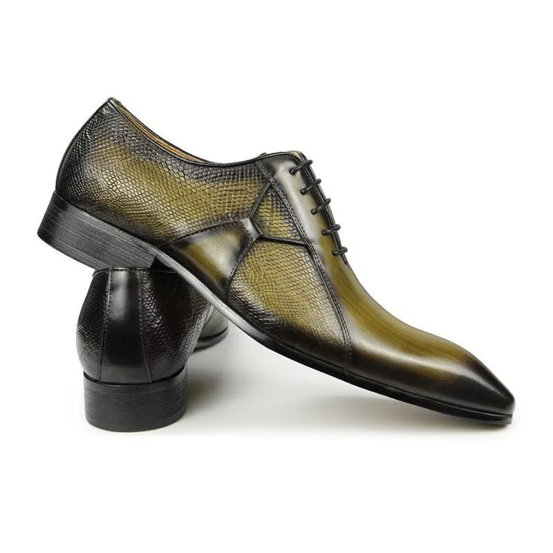 Ανδρικά Επίσημα Παπούτσια Deluxe Δερμάτινα Chicopulent Nuptial Brogues - Πράσινος