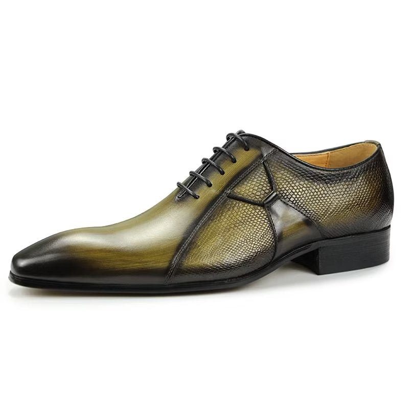 Ανδρικά Επίσημα Παπούτσια Deluxe Δερμάτινα Chicopulent Nuptial Brogues - Πράσινος