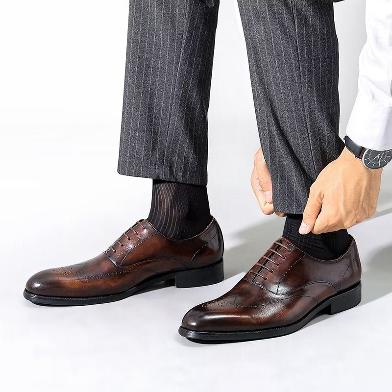 Ανδρικά Επίσημα Παπούτσια Elegance Oxford Dress - Καφές