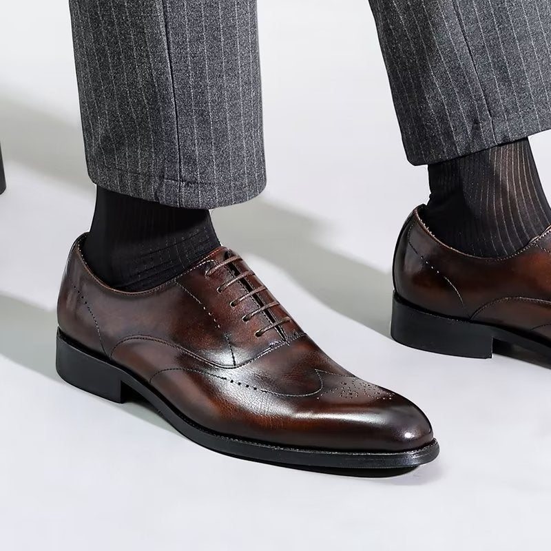 Ανδρικά Επίσημα Παπούτσια Elegance Oxford Dress - Καφές