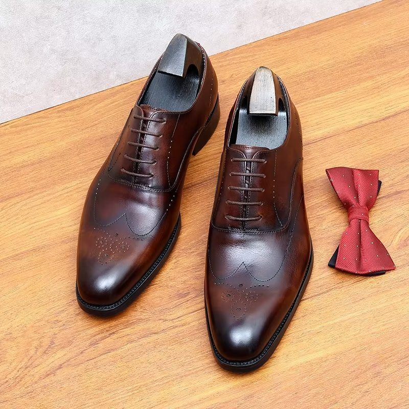 Ανδρικά Επίσημα Παπούτσια Elegance Oxford Dress - Καφές