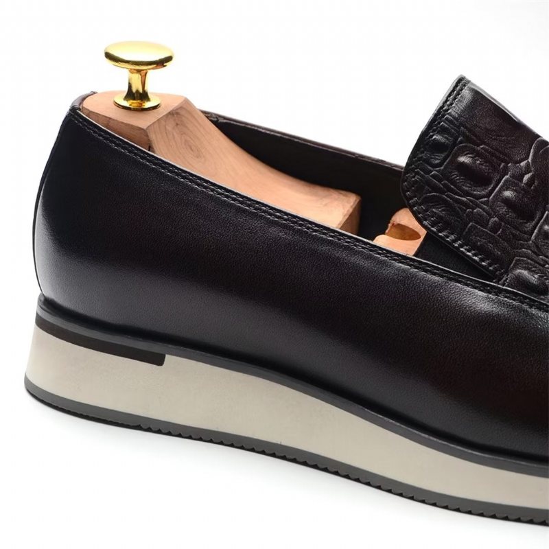 Ανδρικά Επίσημα Παπούτσια Elegant Slip-on Δερμάτινο Φόρεμα Essentials - Καφέ