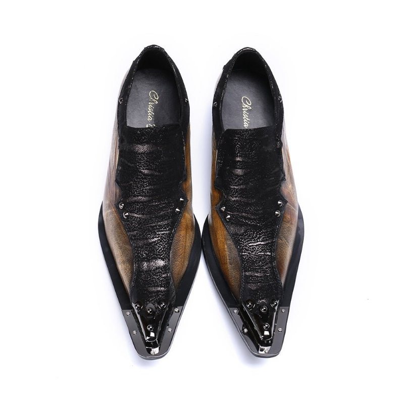 Ανδρικά Επίσημα Παπούτσια Eleganza Exotic Dress Loafers - Καφές