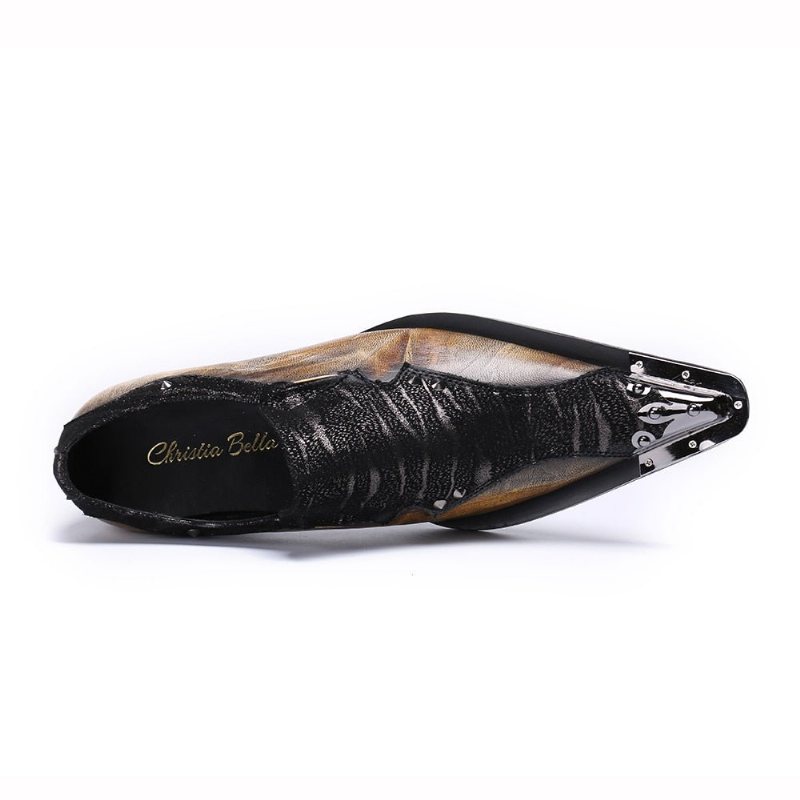 Ανδρικά Επίσημα Παπούτσια Eleganza Exotic Dress Loafers - Καφές