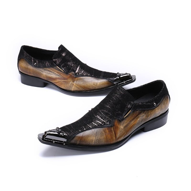 Ανδρικά Επίσημα Παπούτσια Eleganza Exotic Dress Loafers - Καφές