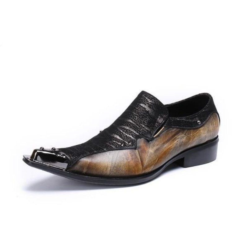 Ανδρικά Επίσημα Παπούτσια Eleganza Exotic Dress Loafers - Καφές