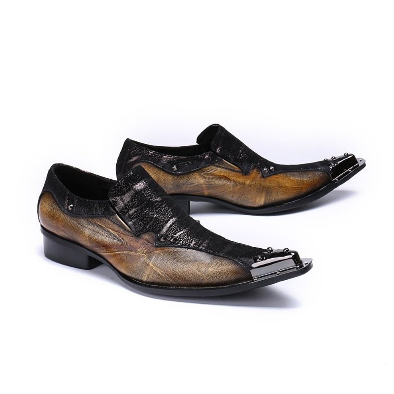 Ανδρικά Επίσημα Παπούτσια Eleganza Exotic Dress Loafers - Καφές