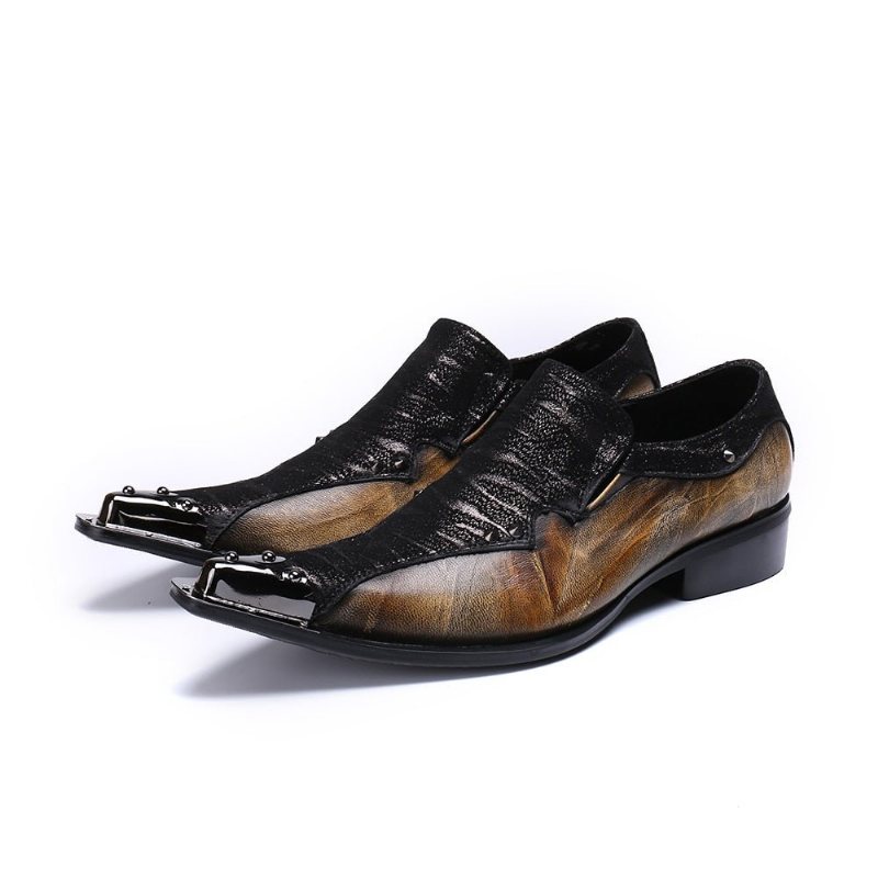 Ανδρικά Επίσημα Παπούτσια Eleganza Exotic Dress Loafers - Καφές