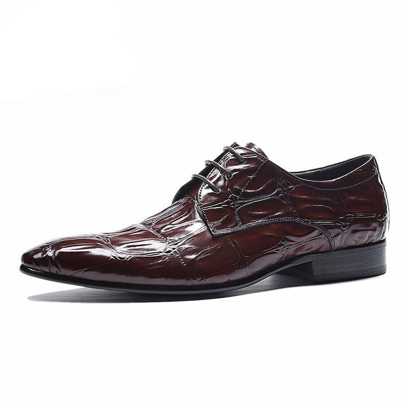 Ανδρικά Επίσημα Παπούτσια Executive Lace-up Oxford Φόρεμα - Κόκκινο