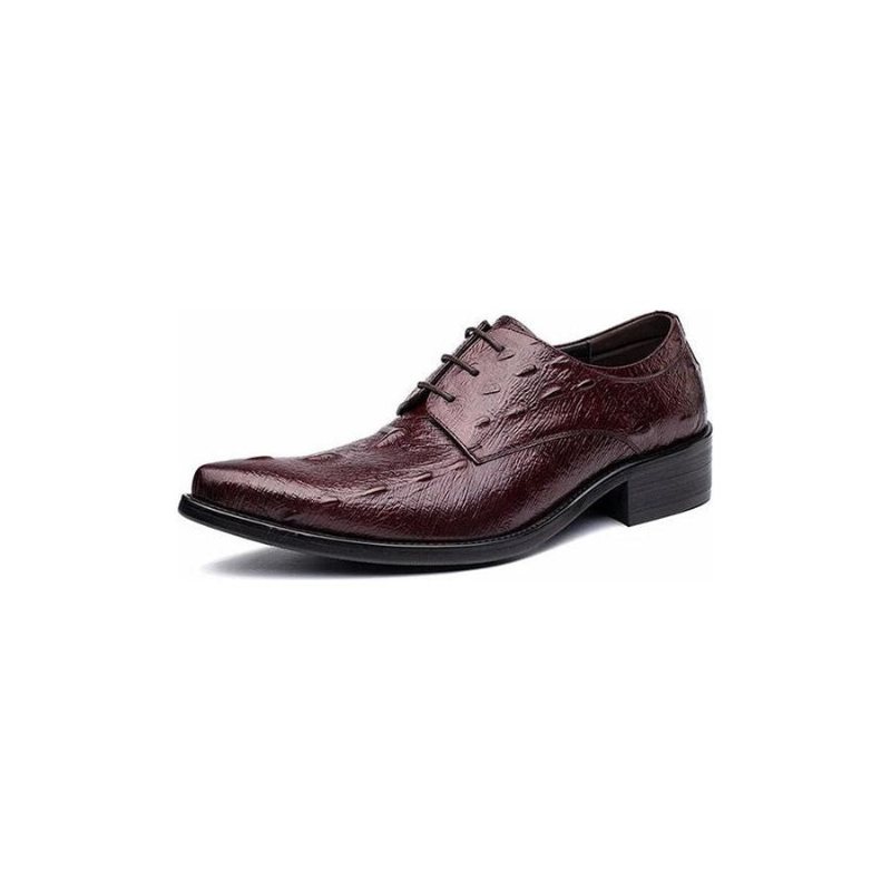 Ανδρικά Επίσημα Παπούτσια Executive Lace Up Oxford Φόρεμα - Κόκκινο