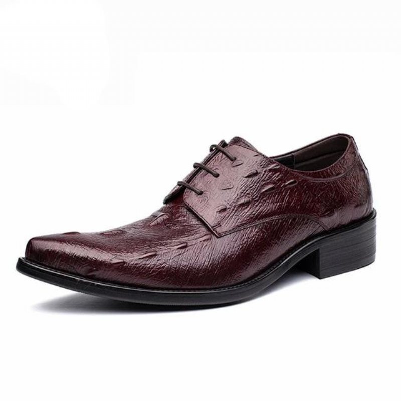 Ανδρικά Επίσημα Παπούτσια Executive Lace Up Oxford Φόρεμα - Κόκκινο