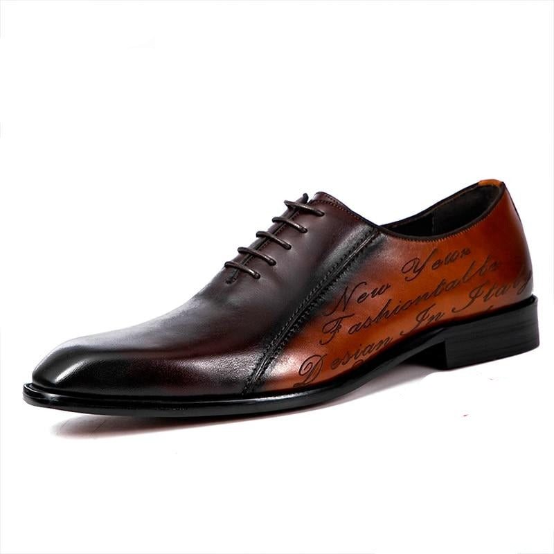 Ανδρικά Επίσημα Παπούτσια Exotic Brogue Φόρεμα - Καφέ