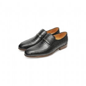 Ανδρικά Επίσημα Παπούτσια Exotic Crocodile Lace-up Formal Loafers