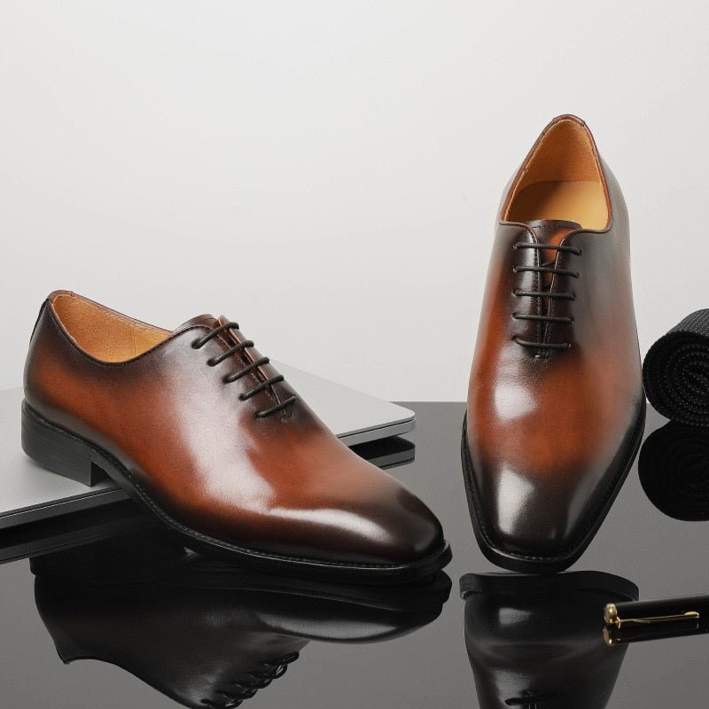 Ανδρικά Επίσημα Παπούτσια Exotic Lace-up Oxford Φόρεμα - Καφέ