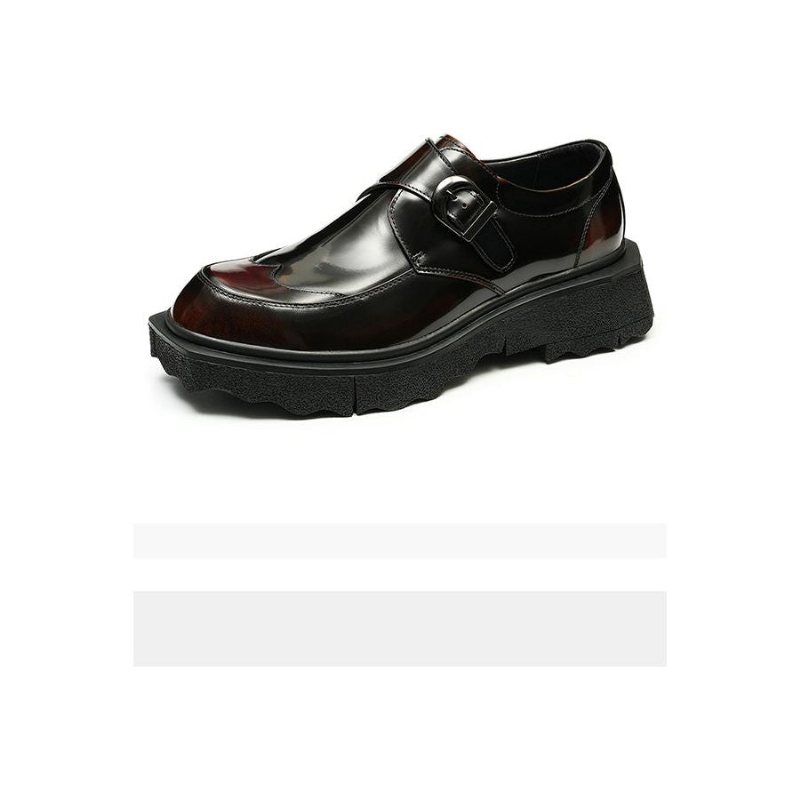 Ανδρικά Επίσημα Παπούτσια Exotic Leather Slip-on Designer Wedding Brogues - Καφές