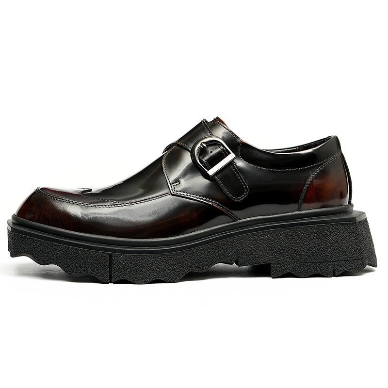 Ανδρικά Επίσημα Παπούτσια Exotic Leather Slip-on Designer Wedding Brogues - Καφές