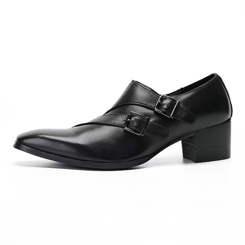 Ανδρικά Επίσημα Παπούτσια Exotic Monkstrap Φόρεμα - Μαύρο