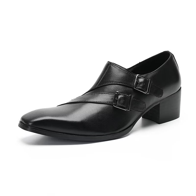 Ανδρικά Επίσημα Παπούτσια Exotic Monkstrap Φόρεμα - Μαύρο