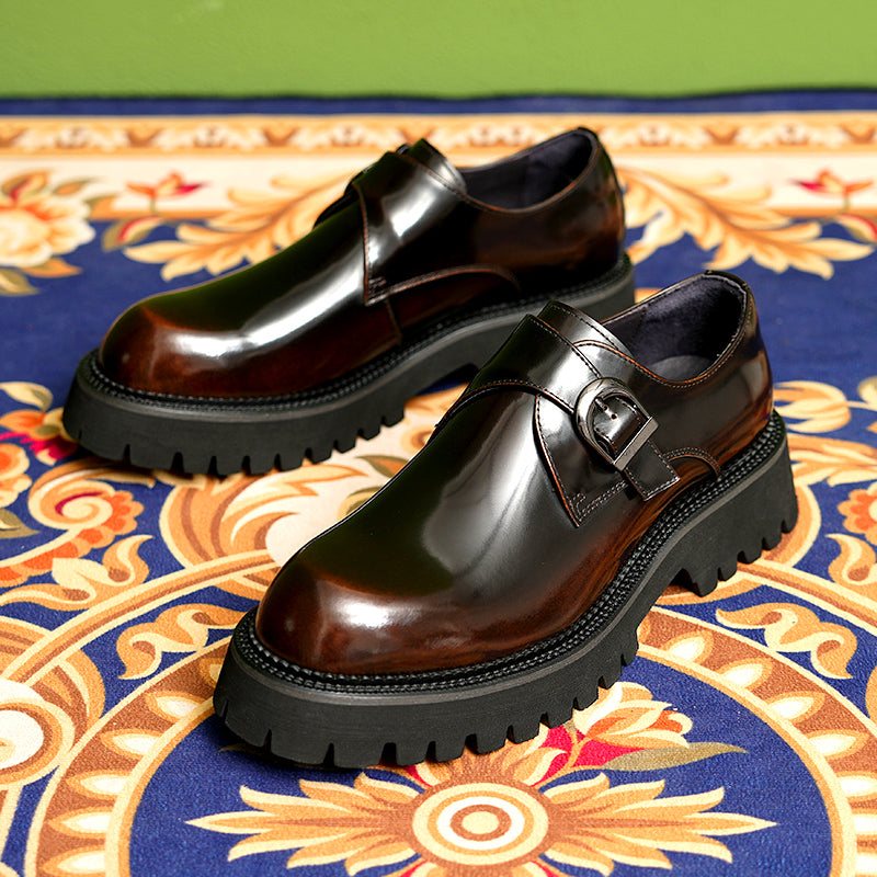 Ανδρικά Επίσημα Παπούτσια Exotic Patchwork Brogue Φόρεμα - Καφές