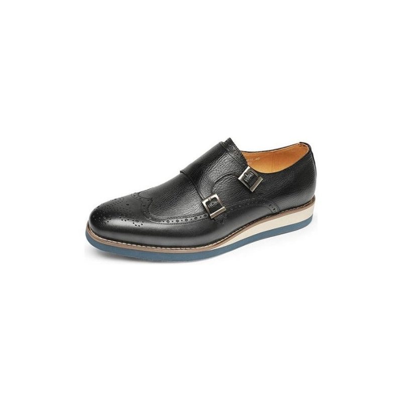 Ανδρικά Επίσημα Παπούτσια Exotic Texture Wingtip Platform Loafers