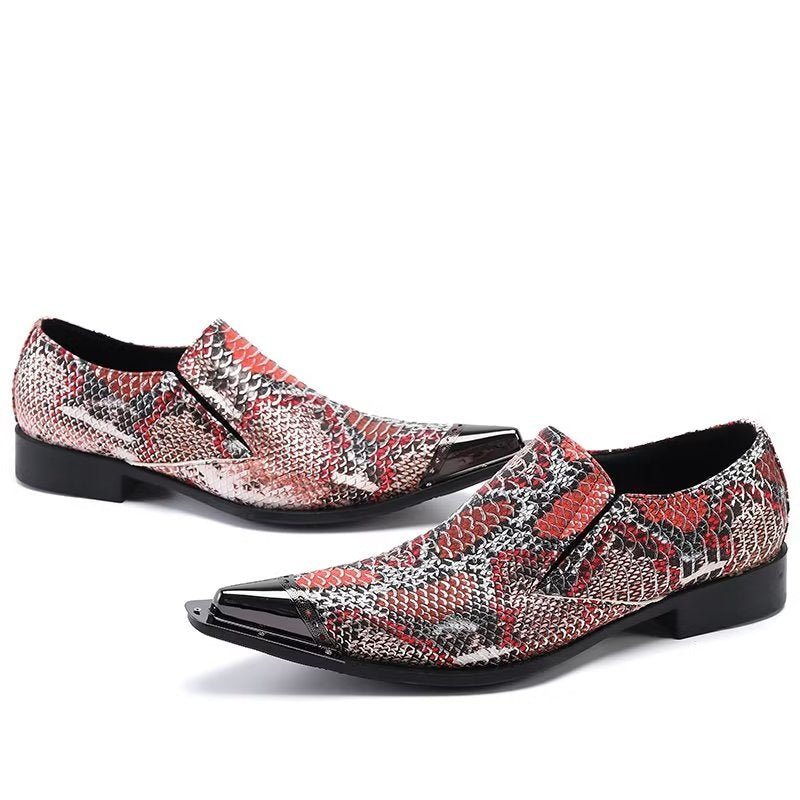 Ανδρικά Επίσημα Παπούτσια Exotic Πολυτέλεια Slip-on Leather Elegance Φόρεμα - Πολύχρωμο