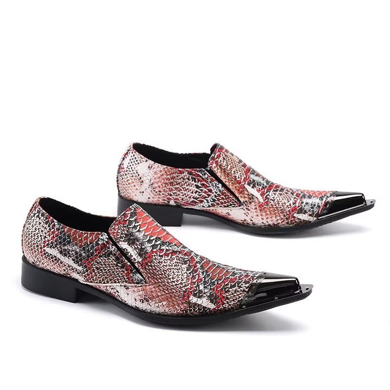 Ανδρικά Επίσημα Παπούτσια Exotic Πολυτέλεια Slip-on Leather Elegance Φόρεμα - Πολύχρωμο