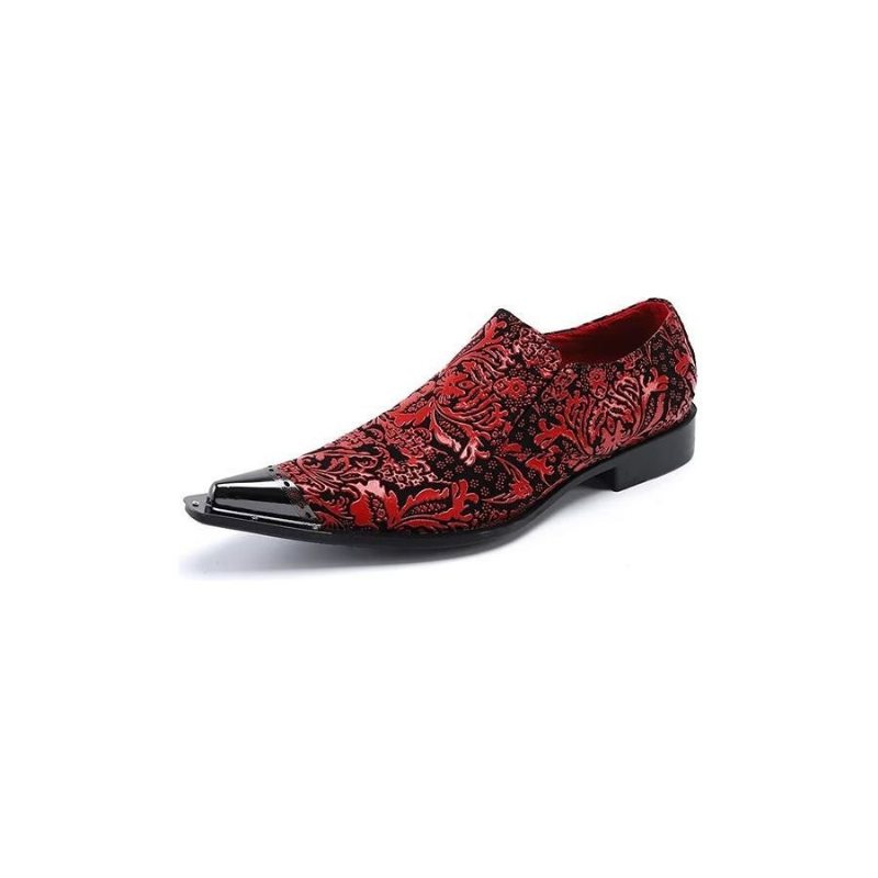 Ανδρικά Επίσημα Παπούτσια Exotic Πολυτέλεια Slip-on Leather Elegance Φόρεμα - Κόκκινο