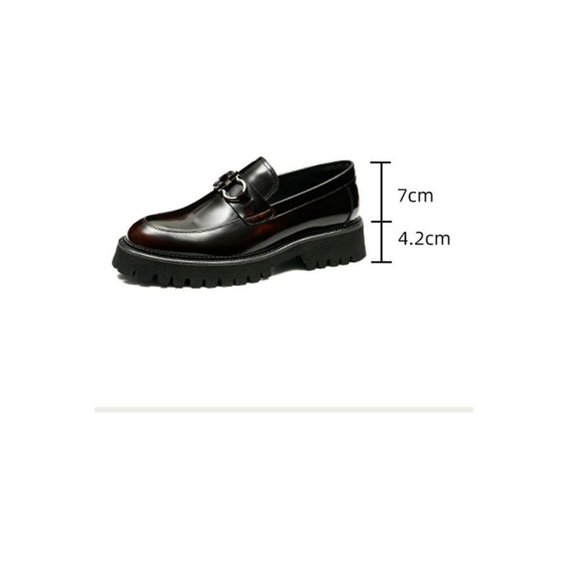 Ανδρικά Επίσημα Παπούτσια Hazel Πολυτέλεια Platform Slip-on Loafers - Μαύρο