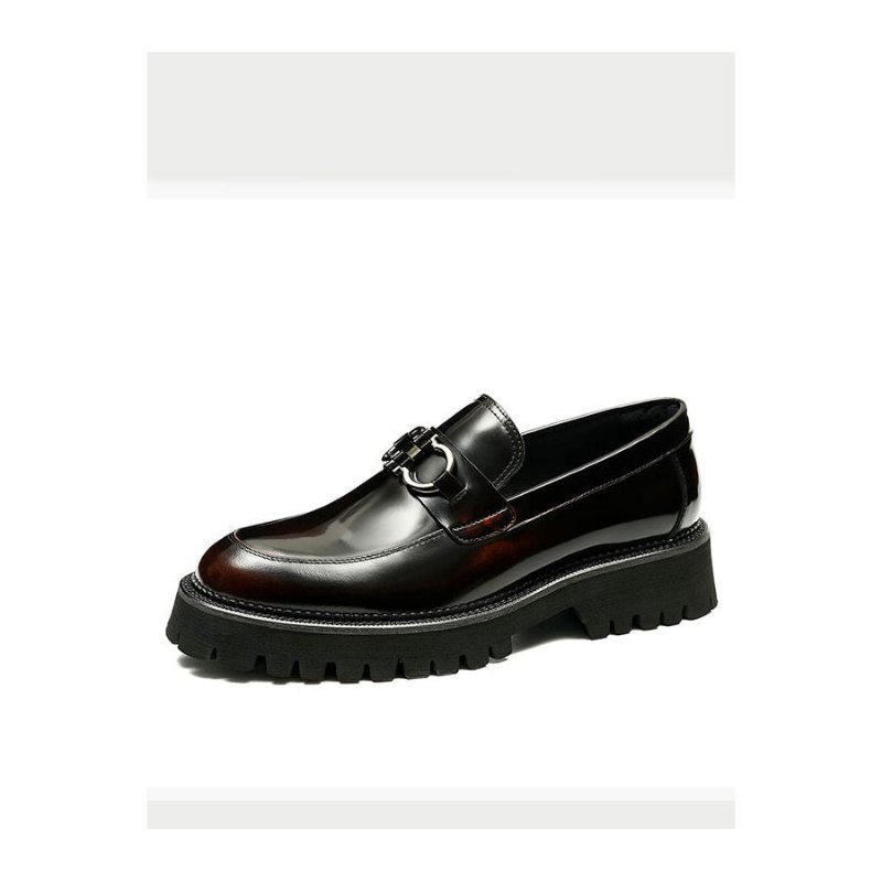 Ανδρικά Επίσημα Παπούτσια Hazel Πολυτέλεια Platform Slip-on Loafers - Βουργουνδία