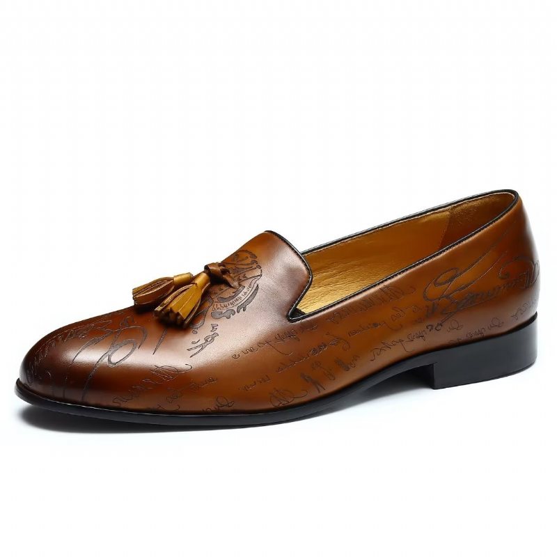 Ανδρικά Επίσημα Παπούτσια Lavish Leather Slip On Brogue Φόρεμα