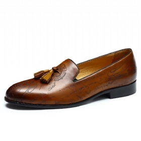 Ανδρικά Επίσημα Παπούτσια Lavish Leather Slip On Brogue Φόρεμα