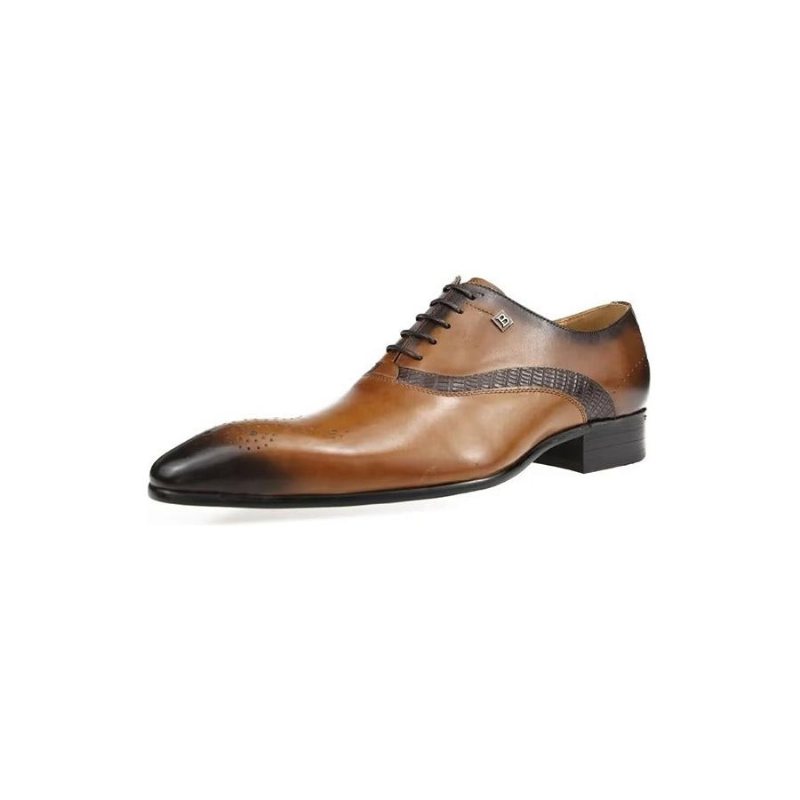 Ανδρικά Επίσημα Παπούτσια Modish Wedding Brogues - Καφέ