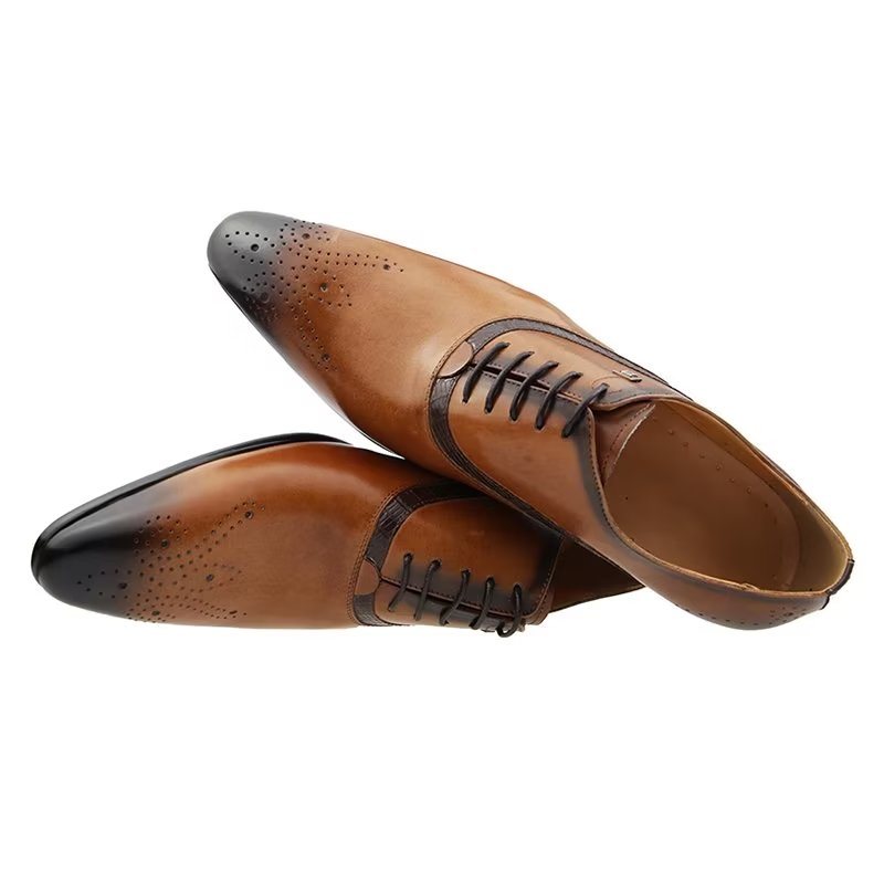 Ανδρικά Επίσημα Παπούτσια Modish Wedding Brogues - Καφέ